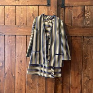 Vintage Jantzen Striped Dress and Jacket Set